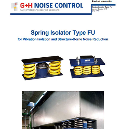 Product information Spring Isolator Type FU with cover sheet