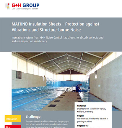 System sheet MAFUND insulation sheets