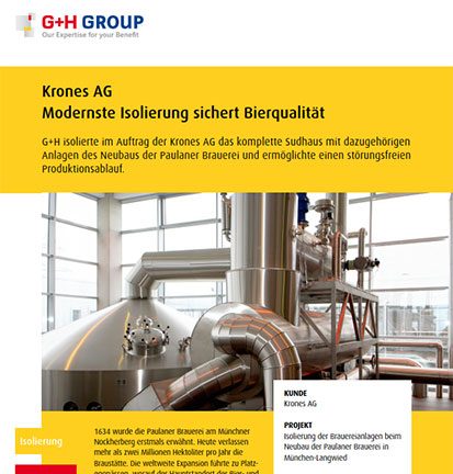 Krones AG – Modernste Isolierung sichert Bierqualität