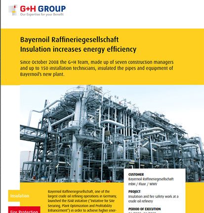 Bayernoil Raffineriegesellschaft – Insulation increases energy efficiency