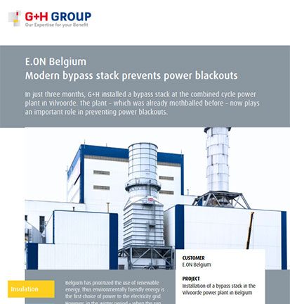 E.ON Belgium – Modern bypass stack prevents power blackouts