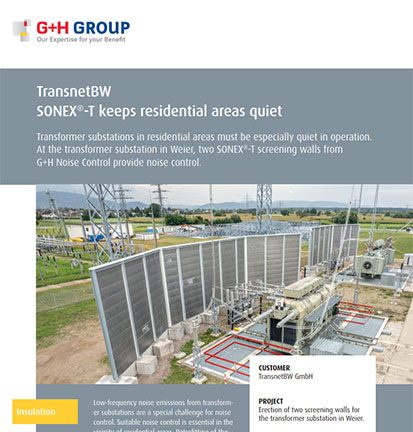 TransnetBW – SONEX®-T keeps residential areas quiet