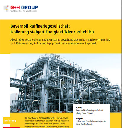 Bayernoil Raffineriegesellschaft – Isolierung steigert Energieeffizienz erheblich