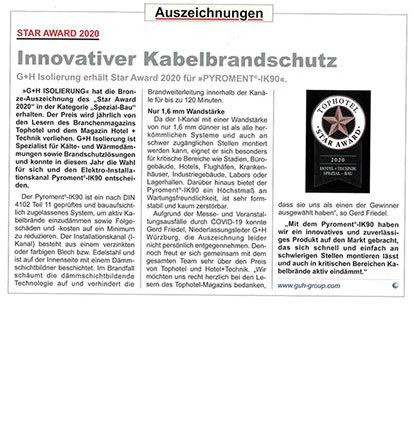 Innovativer Kabelbrandschutz