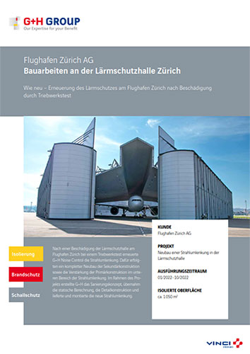Flughafen Zürich AG - Bauarbeiten an der Lärmschutzhalle Zürich