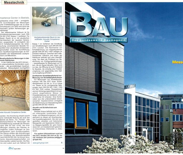 Presseartikel zu "G+H nimmt neues Acoustic Competence Center in Betrieb"