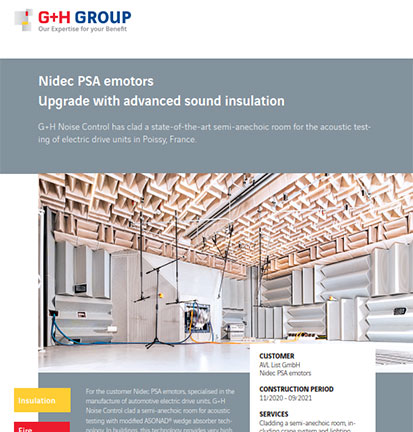 Nidec PSA emotors - Upgrade with advanced sound insulation